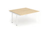 Evolve B2B Ext Kit White Frame Bench Desk Maple
