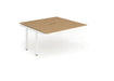 Evolve B2B Ext Kit White Frame Bench Desk Oak