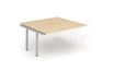 Evolve B2B Ext Kit Silver Frame Bench Desk Maple