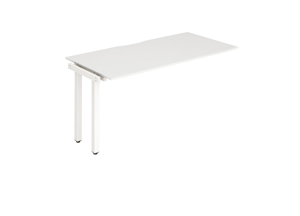 Evolve Single Ext Kit White Frame Bench Desk White