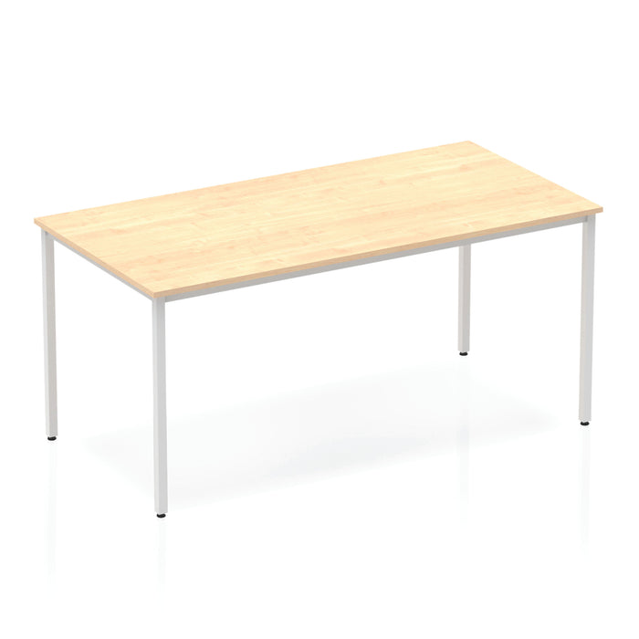 Impulse Straight Table 1600 Maple Box Frame Leg Silver