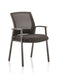 Metro Visitor Chair Black Fabric Black Mesh Back With Arms