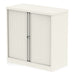 Qube by Bisley 1000mm Tambour Cupboard (No Shelves) White