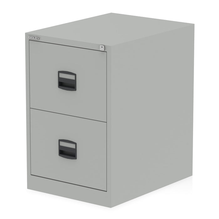 Qube by Bisley 2 Drawer Filing Cabinet Grey