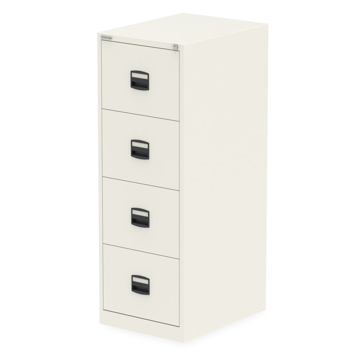 Qube by Bisley 4 Drawer Filing Cabinet White