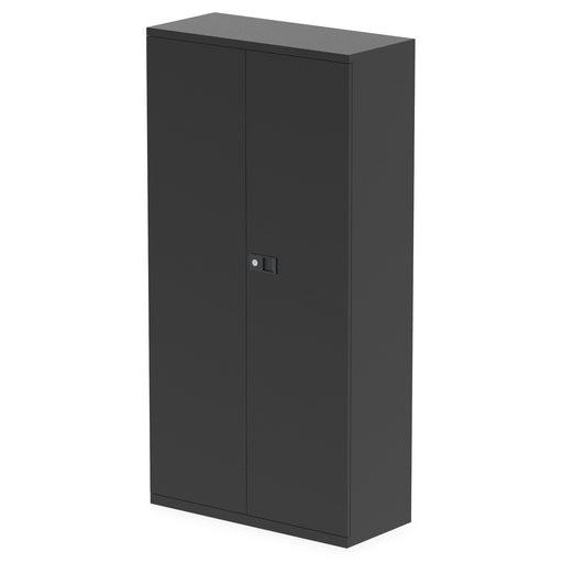Qube by Bisley 1850mm Stationery Cupboard with Shelves Black