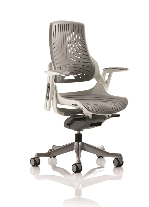 Zure Executive Chair Elastomer Gel Grey With Arms