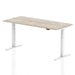 Air 1800/800 Grey Oak Height Adjustable Desk With White Legs