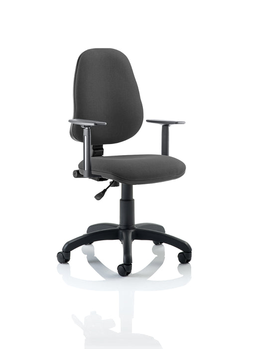 Eclipse Plus I Lever Task Operator Chair Charcoal With Height Adjustable Arms