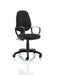 Eclipse Plus II Lever Task Operator Chair Black With Loop Arms