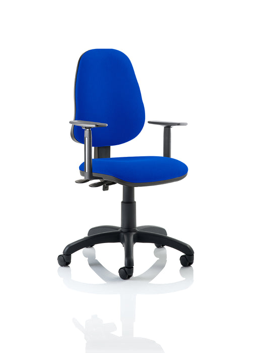 Eclipse Plus II Lever Task Operator Chair Blue With Height Adjustable Arms