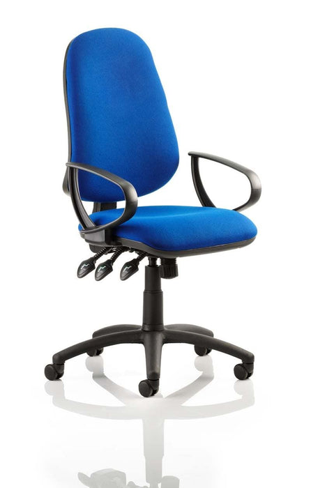 Eclipse Plus XL Lever Task Operator Chair Blue With Loop Arms