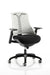 Flex Task Operator Chair Black Frame With Black Fabric Seat Moonstone White Back With Arms
