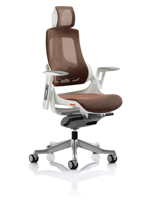 Zure Executive Chair Mandarin Mesh With Arms With Headrest