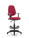 Eclipse Plus I Lever Task Operator Chair Wine With Height Adjustable Arms With Hi Rise Draughtsman Kit