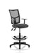 Eclipse Plus II Lever Task Operator Chair Mesh Back With Charcoal Seat With Height Adjustable Arms With Hi Rise Draughtsman Kit