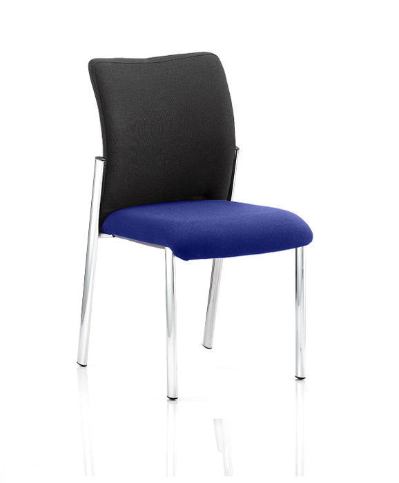 Academy Black Fabric Back Bespoke Colour Seat Without Arms Stevia Blue