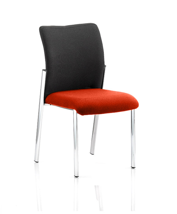 Academy Black Fabric Back Bespoke Colour Seat Without Arms Tabasco Red