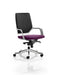 Xenon Executive White Shell Medium Back Bespoke Colour Seat Tansy Purple