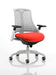 Flex Task Operator Chair White Frame White Back Bespoke Colour Seat Tabasco Red