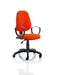 Eclipse Plus I Lever Task Operator Chair Bespoke With Loop Arms In Tabasco Red