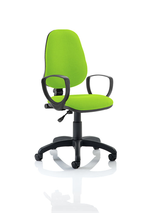 Eclipse Plus I Lever Task Operator Chair Bespoke With Loop Arms In myrrh Green