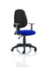 Eclipse Plus I Lever Task Operator Chair Black Back Bespoke Seat With Height Adjustable Arms In Stevia Blue