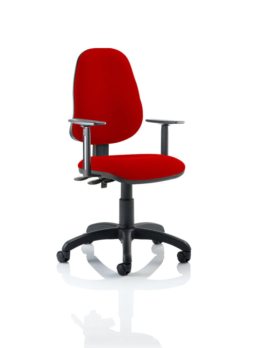 Eclipse Plus II Lever Task Operator Chair Bespoke With Height Adjustable Arms In Bergamot Cherry