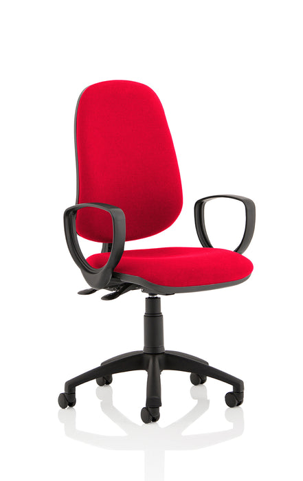Eclipse Plus II Lever Task Operator Chair Bespoke With Loop Arms In Bergamot Cherry