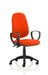 Eclipse Plus II Lever Task Operator Chair Bespoke With Loop Arms In Tabasco Red