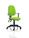 Eclipse Plus III Lever Task Operator Chair Bespoke With Height Adjustable Arms In myrrh Green