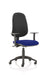 Eclipse Plus XL Lever Task Operator Chair Black Back Bespoke Seat With Height Adjustable Arms In Stevia Blue