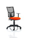 Eclipse Plus II Lever Task Operator Chair Mesh Back With Bespoke Colour Seat in Tabasco Red With Height Adjustable Arms