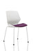 Florence White Frame Visitor Chair in Bespoke Seat Tansy Purple