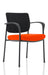 Brunswick Deluxe Black Fabric Back Black Frame Bespoke Colour Seat Tabasco Red With Arms