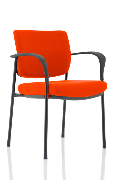 Brunswick Deluxe Black Frame Bespoke Colour Back And Seat Tabasco Red With Arms