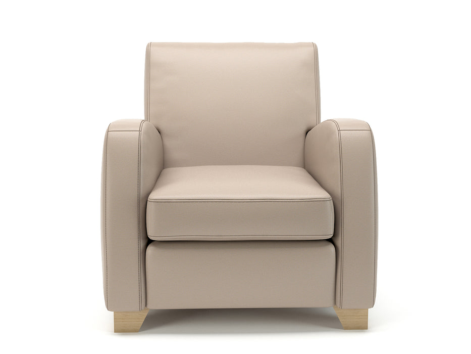 Wynne 81cm Wide Armchair Taupe Faux Leather