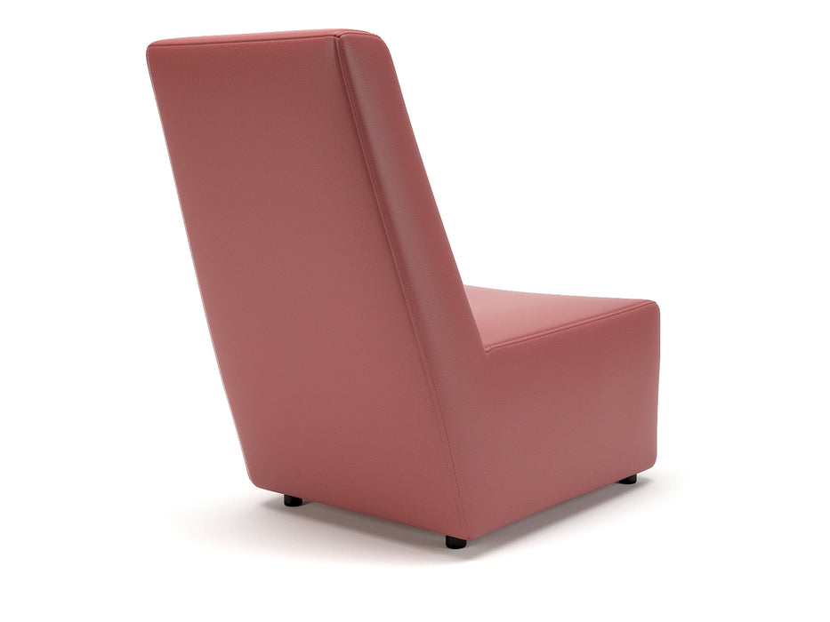 Pella 65cm Wide Chair Chilli Faux Leather
