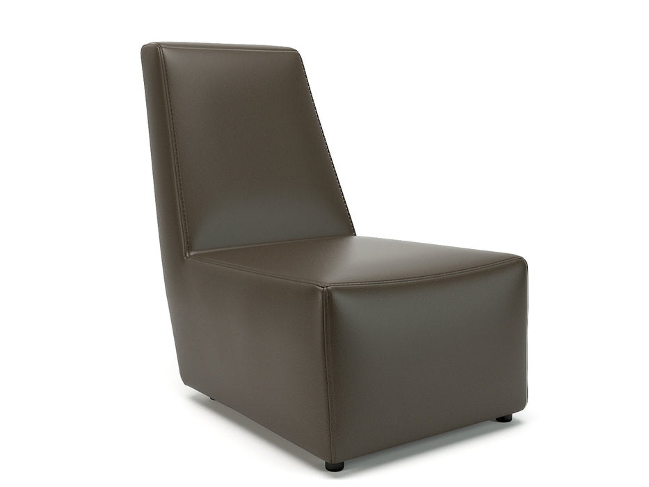 Pella 65cm Wide Chair Mocha Faux Leather