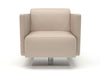 Napa Slim Arm 75cm Wide Swivel Armchair Taupe Faux Leather 