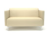 Napa Slim Arm 125cm Wide Sofa Chalk Faux Leather