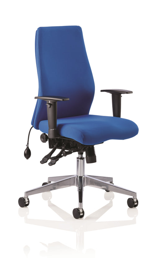 Onyx Ergo Posture Chair Blue Fabric Without Headrest With Arms