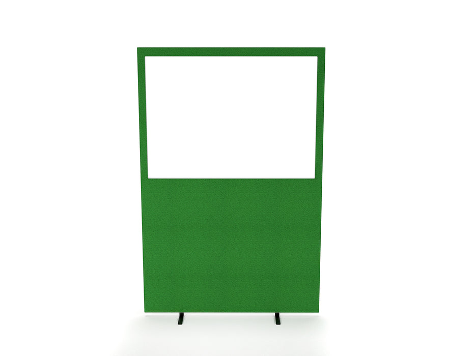 Impulse Plus Free Standing Vision Floor Screen Palm Green Fabric Light Grey Edges