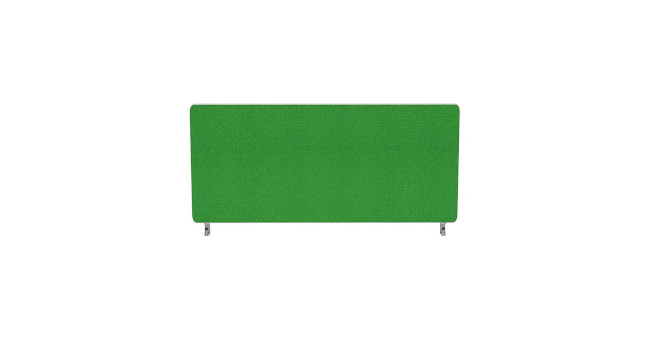 Impulse Plus Rectangular Desktop Screen with Rounded Corners Palm Green Fabric