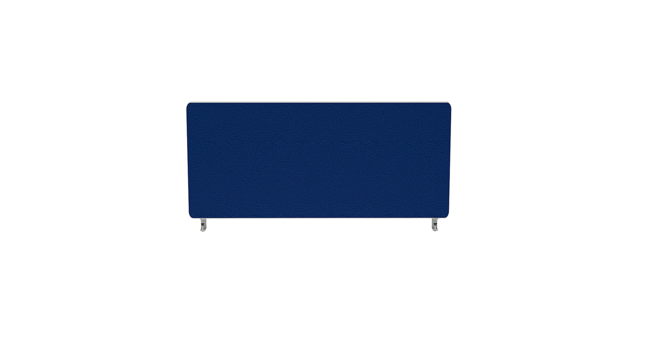 Impulse Plus Rectangular Desktop Screen with Rounded Corners Powder Blue Fabric