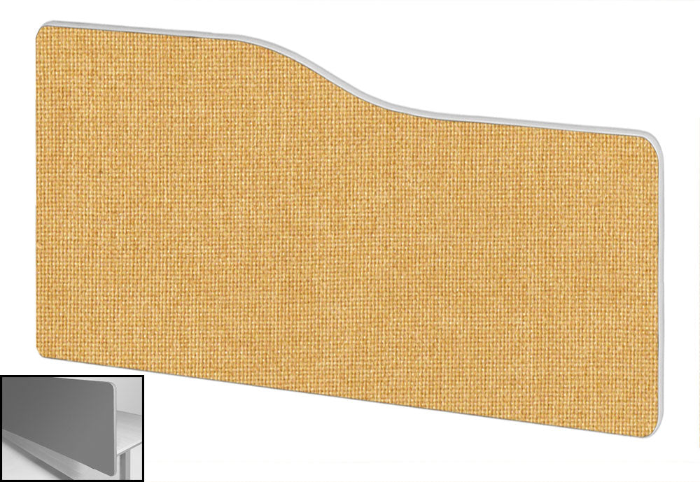 Impulse Plus Wave Backdrop Screen with Rounded Corners Beige Fabric